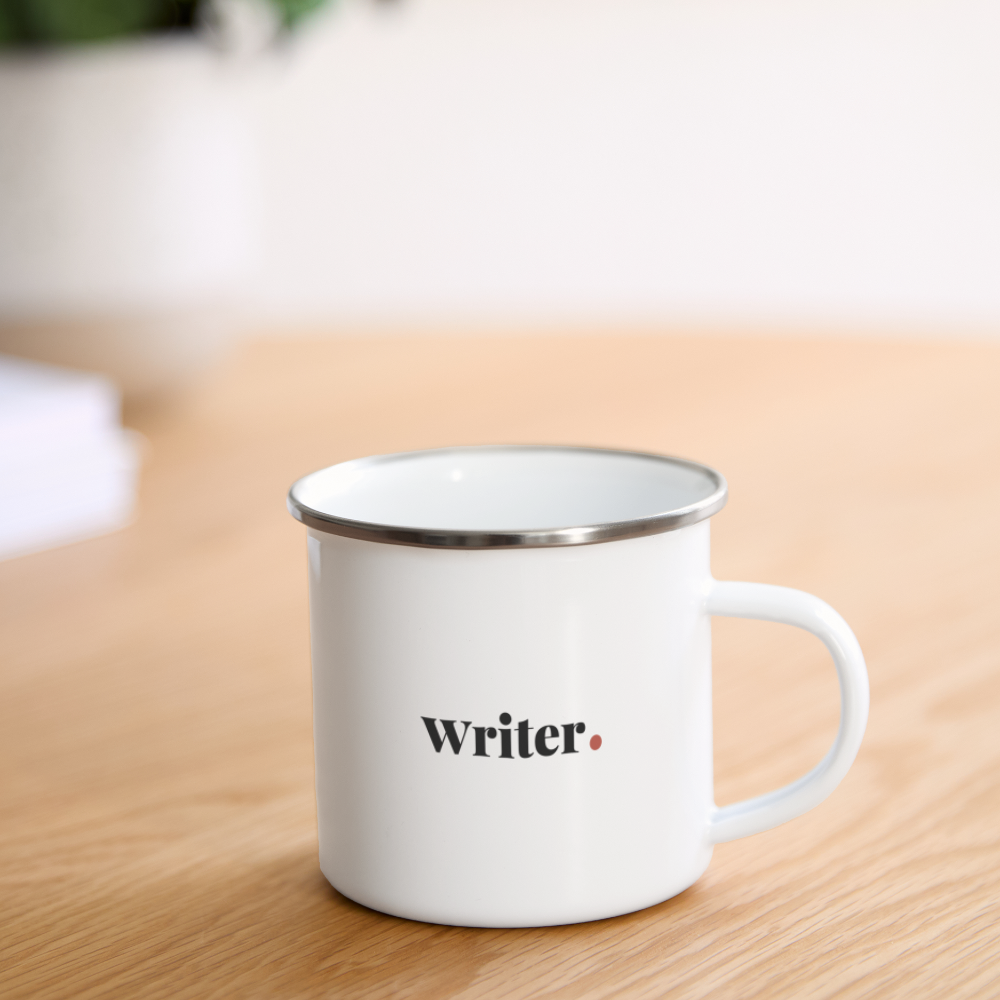 "Writer" Camper Mug - white