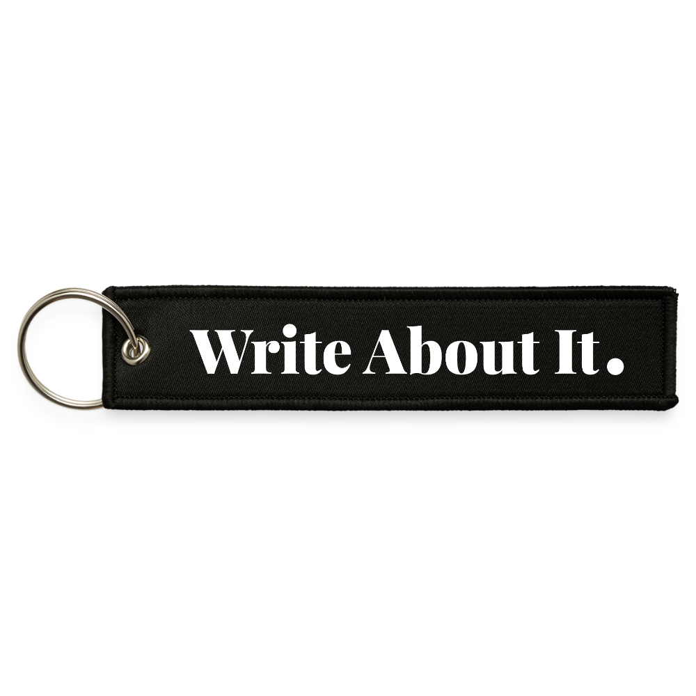 Write About It - Jet Tag Keychain - black