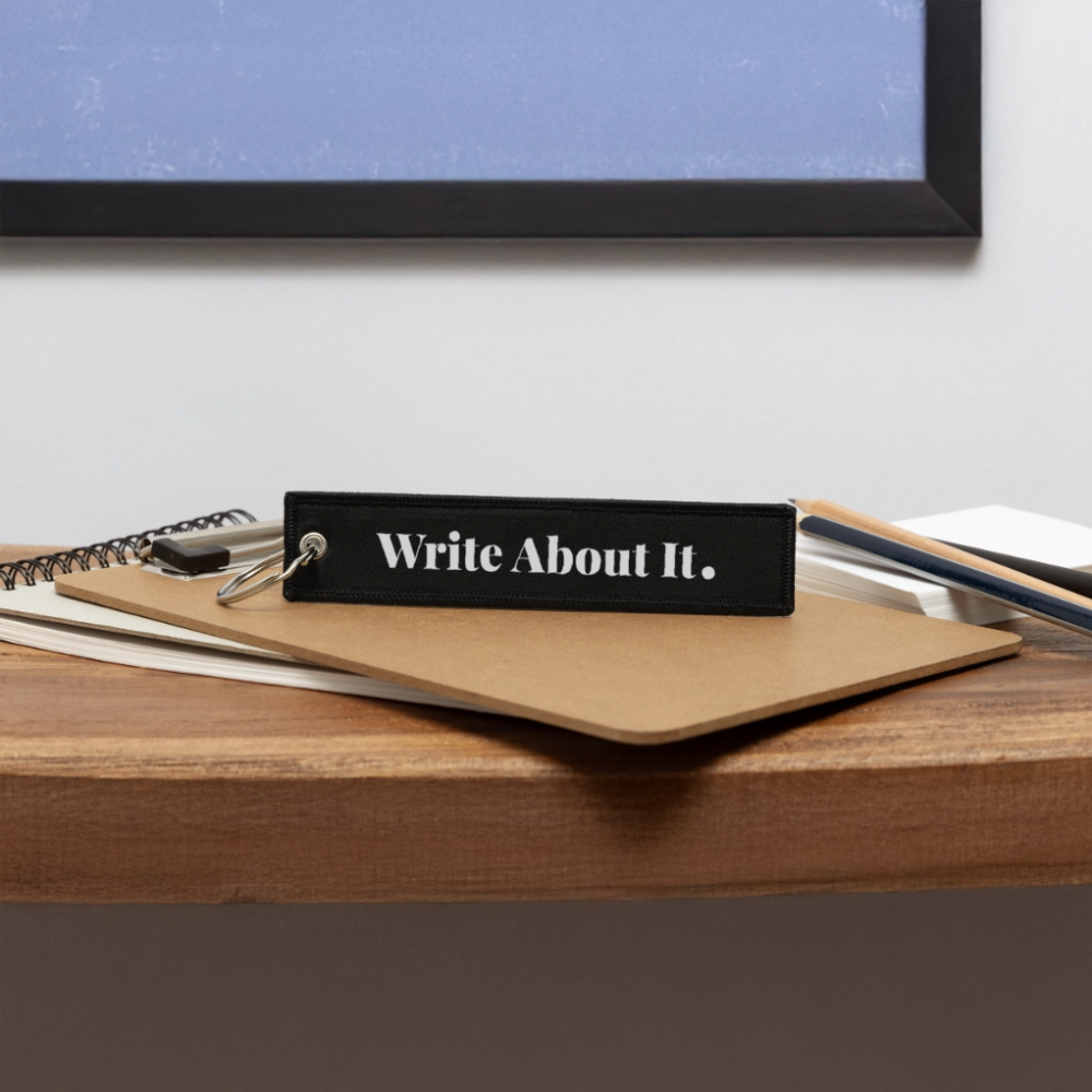 Write About It - Jet Tag Keychain - black