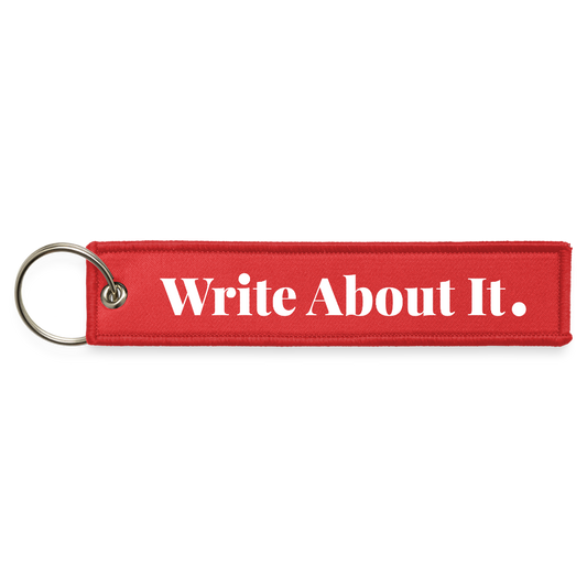 Write About It - Jet Tag Keychain - red