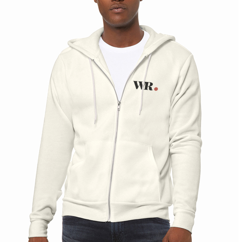 Premium Member Unisex Full Zip Hoodie - vintage white