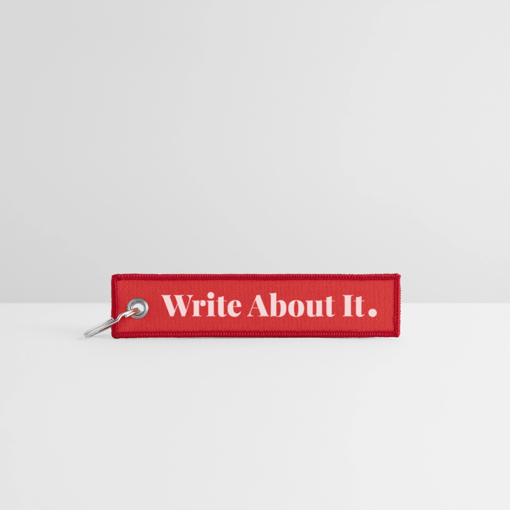 Write About It - Jet Tag Keychain - red