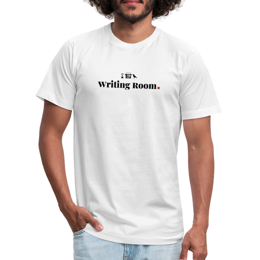 "Writing Room" White Unisex Jersey T-Shirt by Bella + Canvas - white
