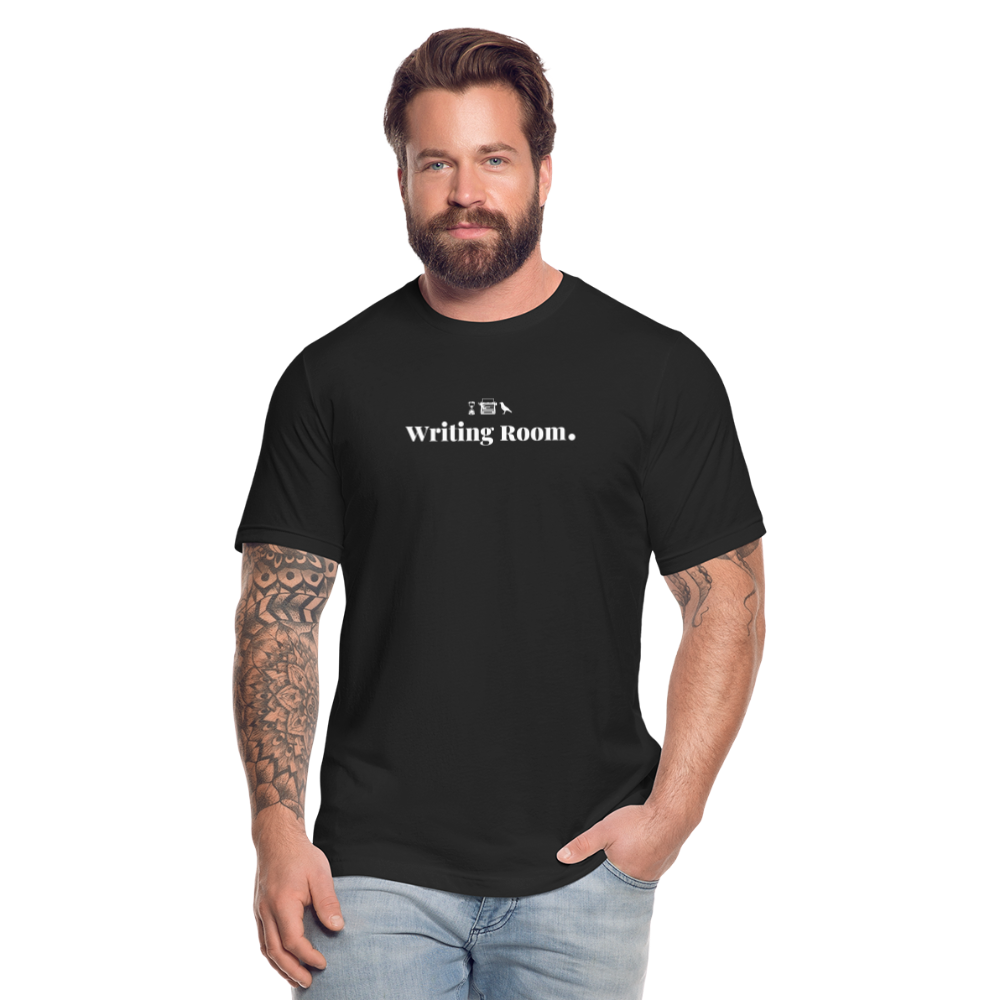 "Writing Room" Black Unisex Jersey T-Shirt by Bella + Canvas - black