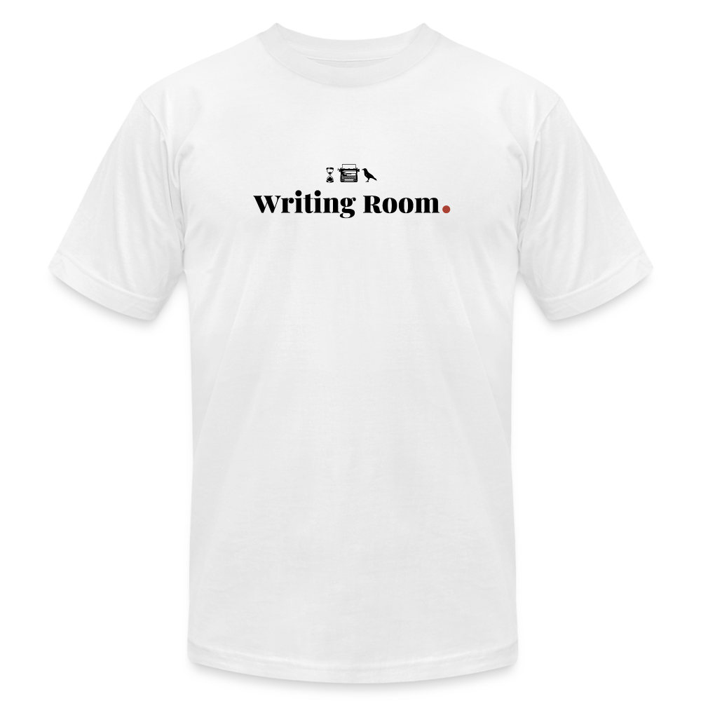 "Writing Room" White Unisex Jersey T-Shirt by Bella + Canvas - white