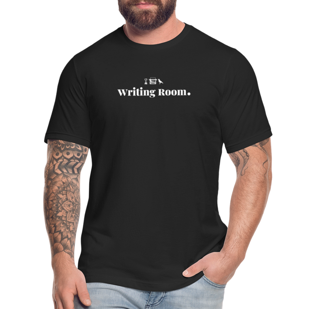 "Writing Room" Black Unisex Jersey T-Shirt by Bella + Canvas - black