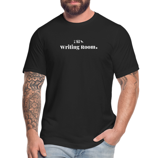 "Writing Room" Black Unisex Jersey T-Shirt by Bella + Canvas - black