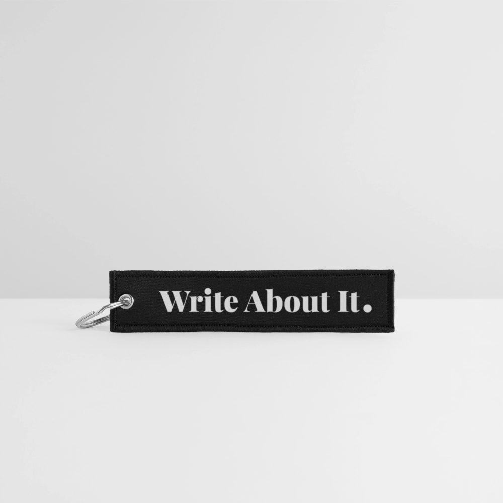 Write About It - Jet Tag Keychain - black